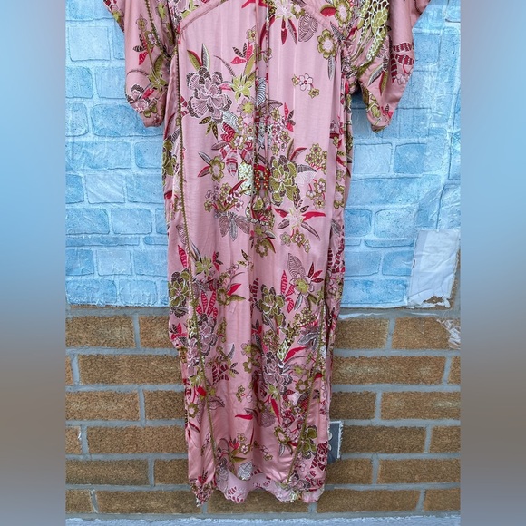 poupette st barth long kaftan amaya pink leo forest size M/L - Picture 5 of 16